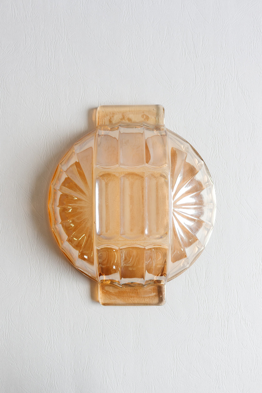 pink glass art deco bowl