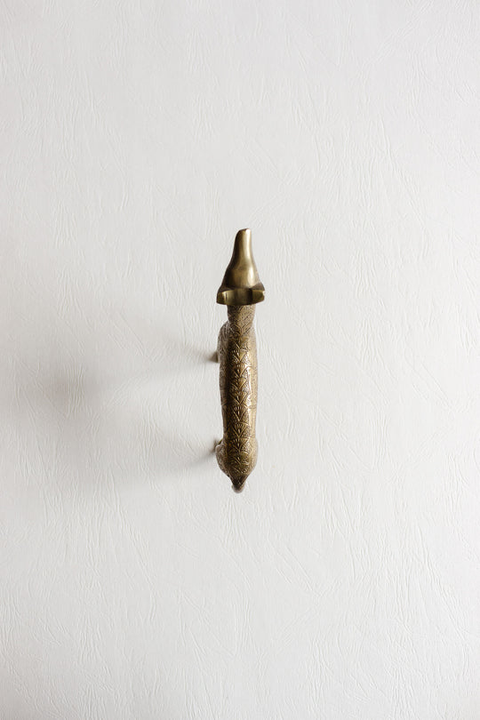 vintage french embossed brass greyhound