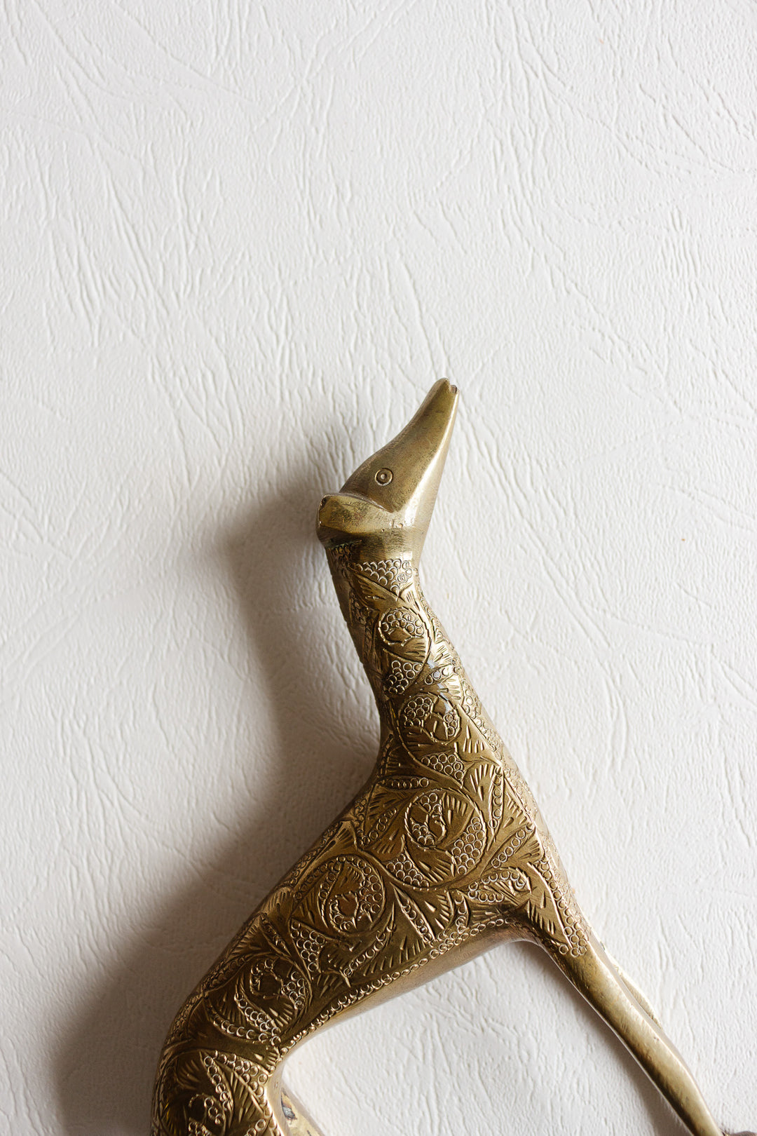 vintage french embossed brass greyhound