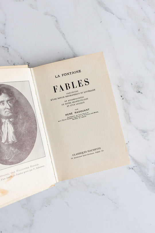 1929 french school edition — fables by jean de la fontaine