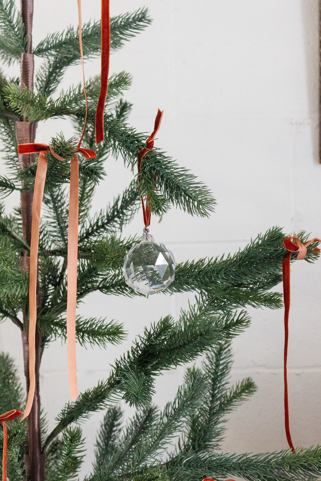 rare antique french hand cut crystal "disco ball" pendant