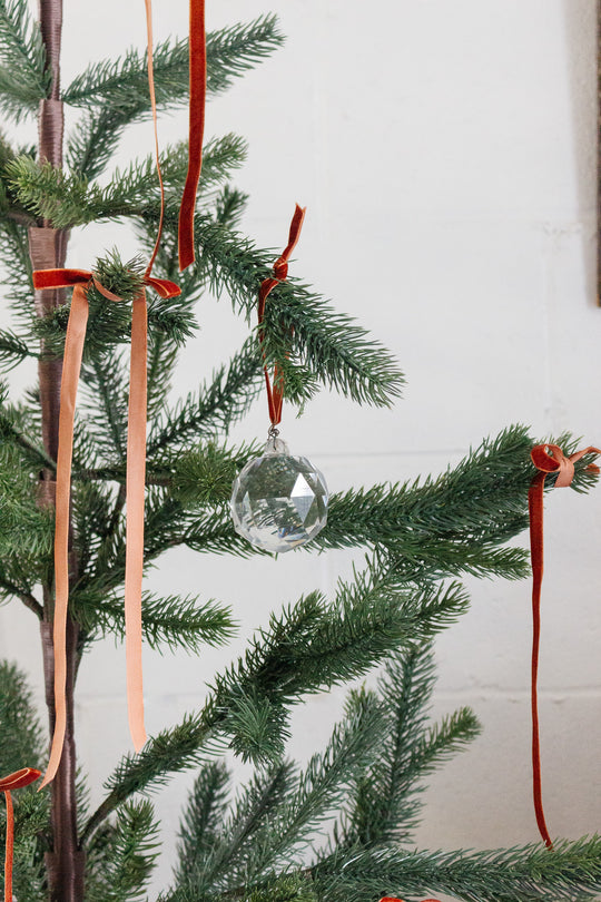 rare antique french hand cut crystal "disco ball" pendant