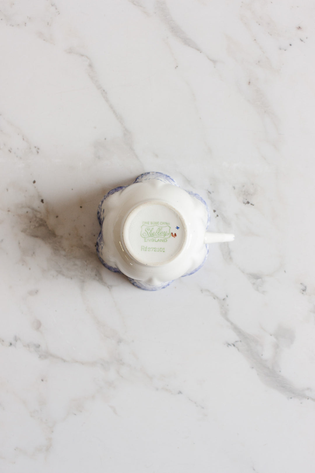 rare vintage shelley dainty blue tea set