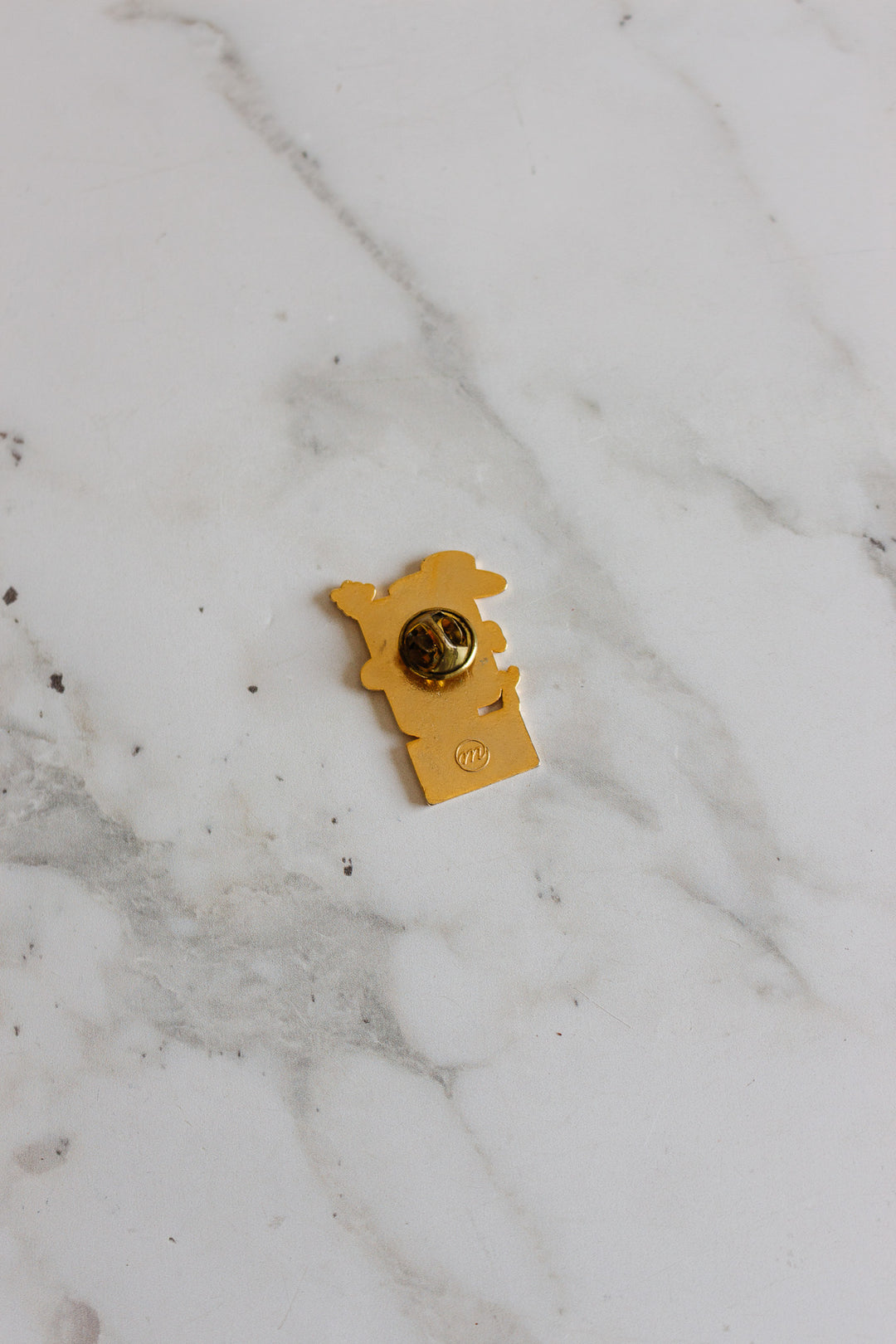 vintage french abstract face pin
