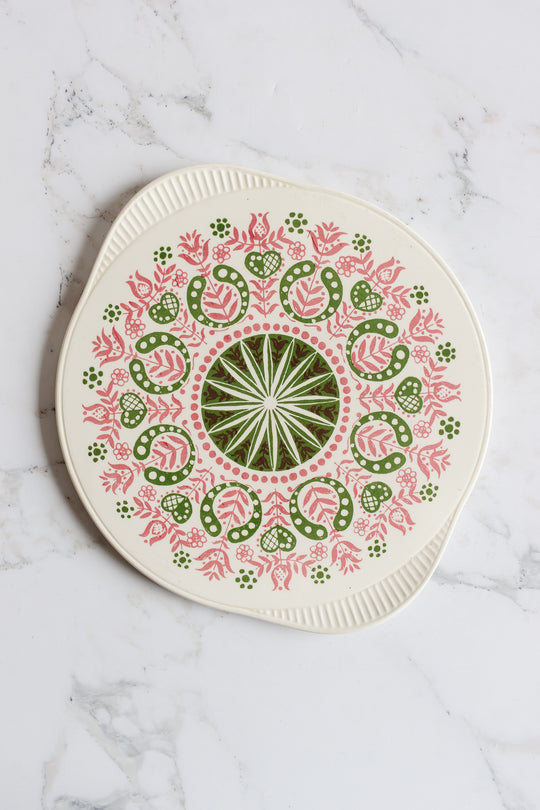 midcenturycake plate by Grünstadt Edelkeramik