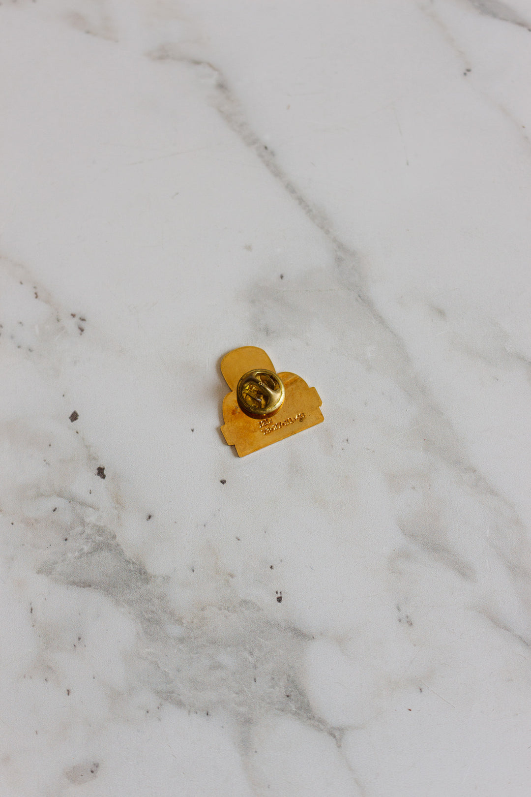 vintage french abstract face pin