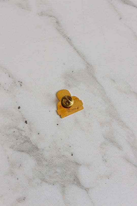 vintage french abstract face pin