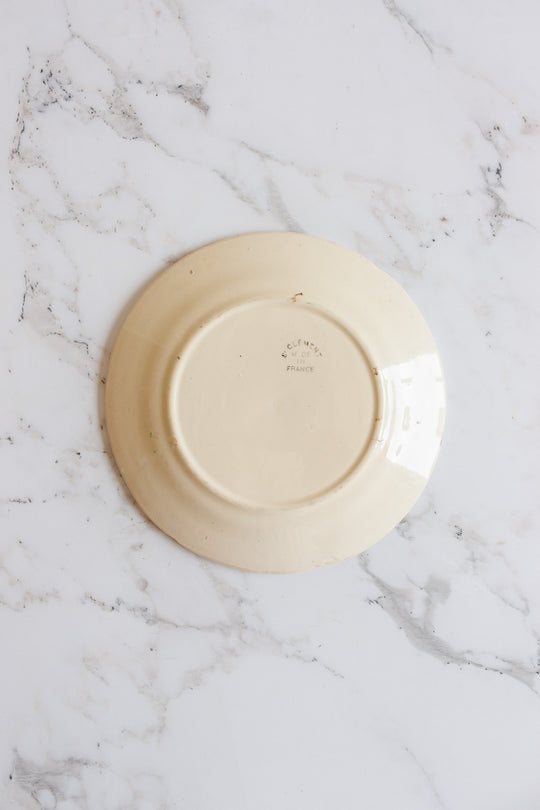 turn of the century french st. clement majolica fruit plate