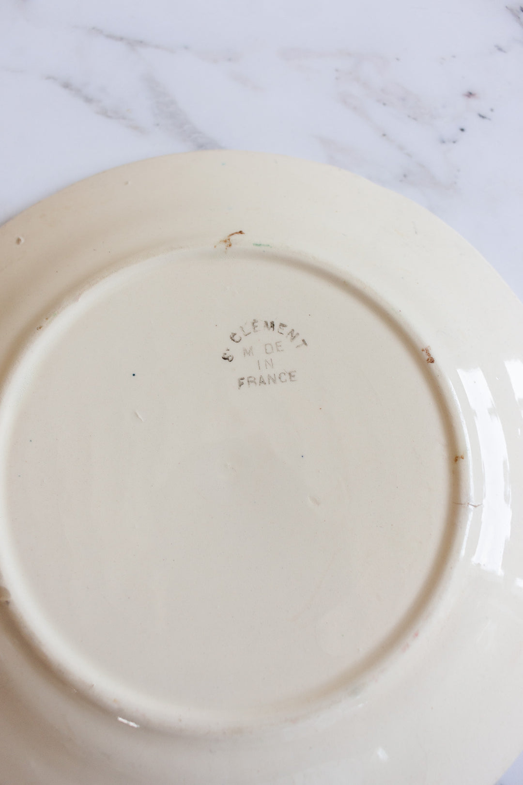 turn of the century french st. clement majolica fruit plate