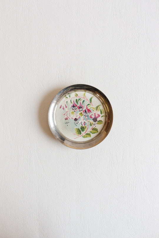 antique french hand painted "sous bouteille"