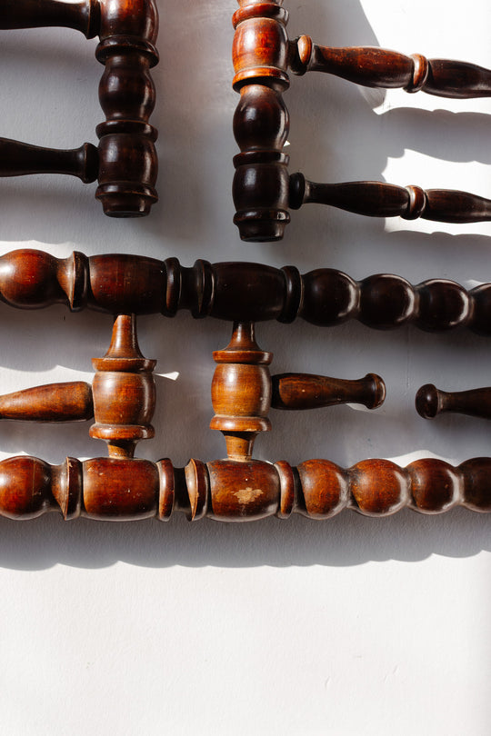 18th century Napoleon III Victorian bobbin-turned hat rack