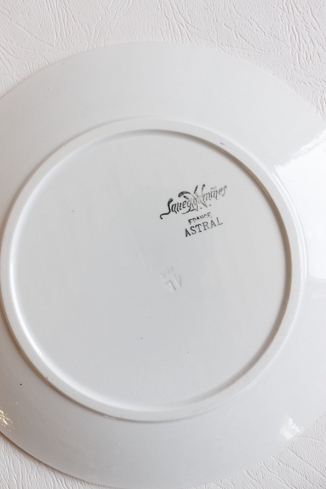 rare set of 5 art deco sarreguemines "astral" plates