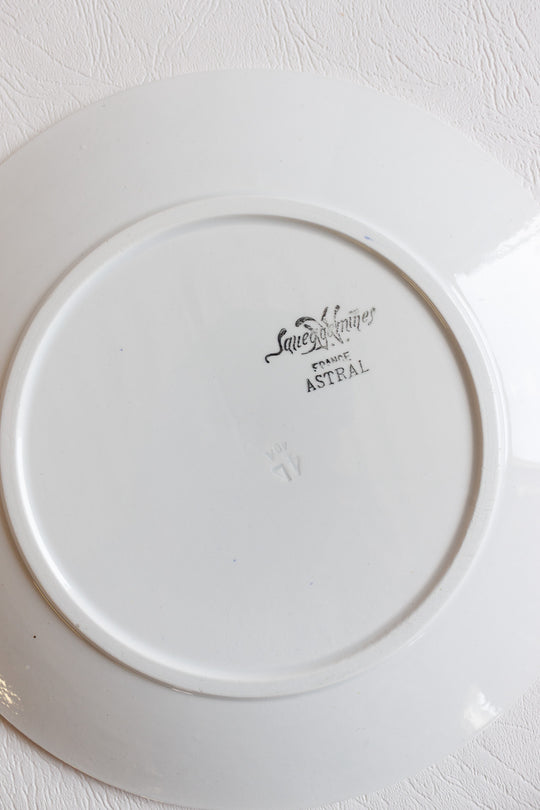 rare set of 5 art deco sarreguemines "astral" plates