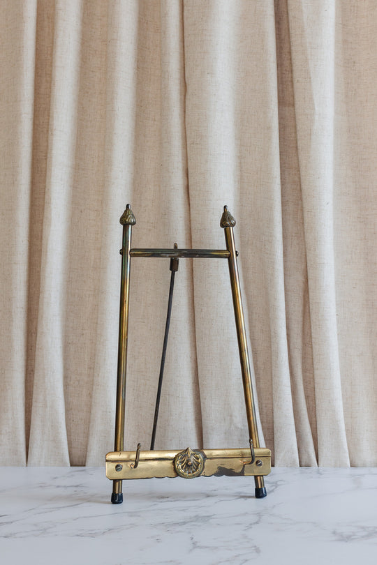 vintage french brass tabletop easel