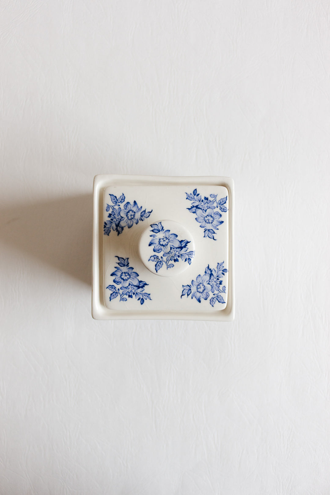 vintage english crown devon square cannister