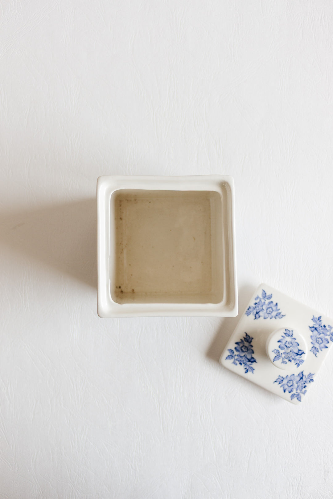 vintage english crown devon square cannister