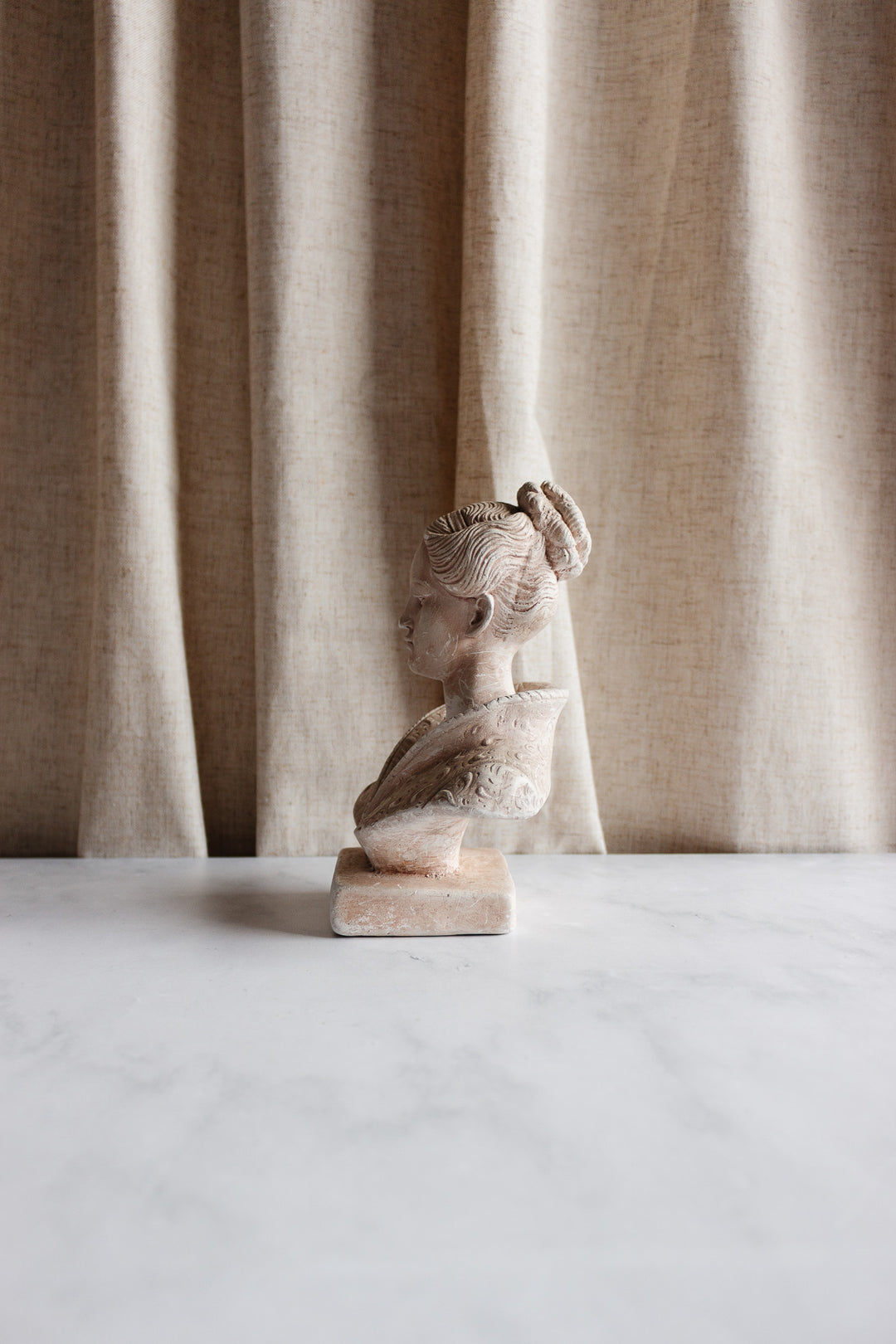 vintage French terra cotta bust