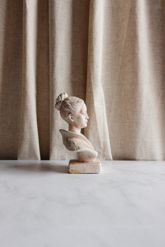vintage French terra cotta bust