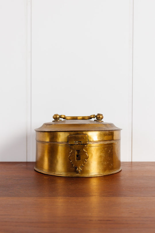 vintage french brass trinket box