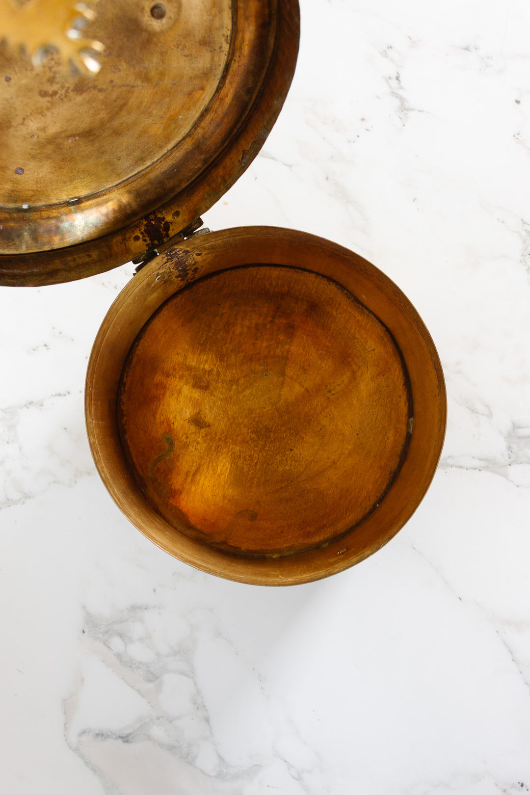 vintage french brass trinket box