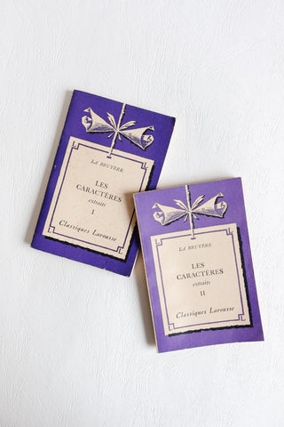 1940s French Larousse lavender paperback, set of 2