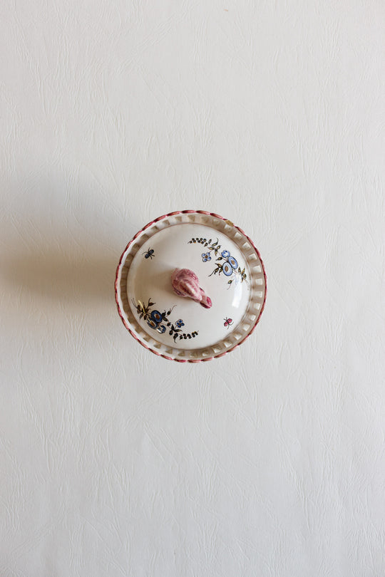 vintage french "boîte bonbonnière" with bird finial