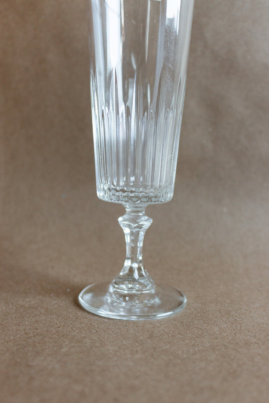 vintage French Saint-Gobain glass champagne flutes, set of 5