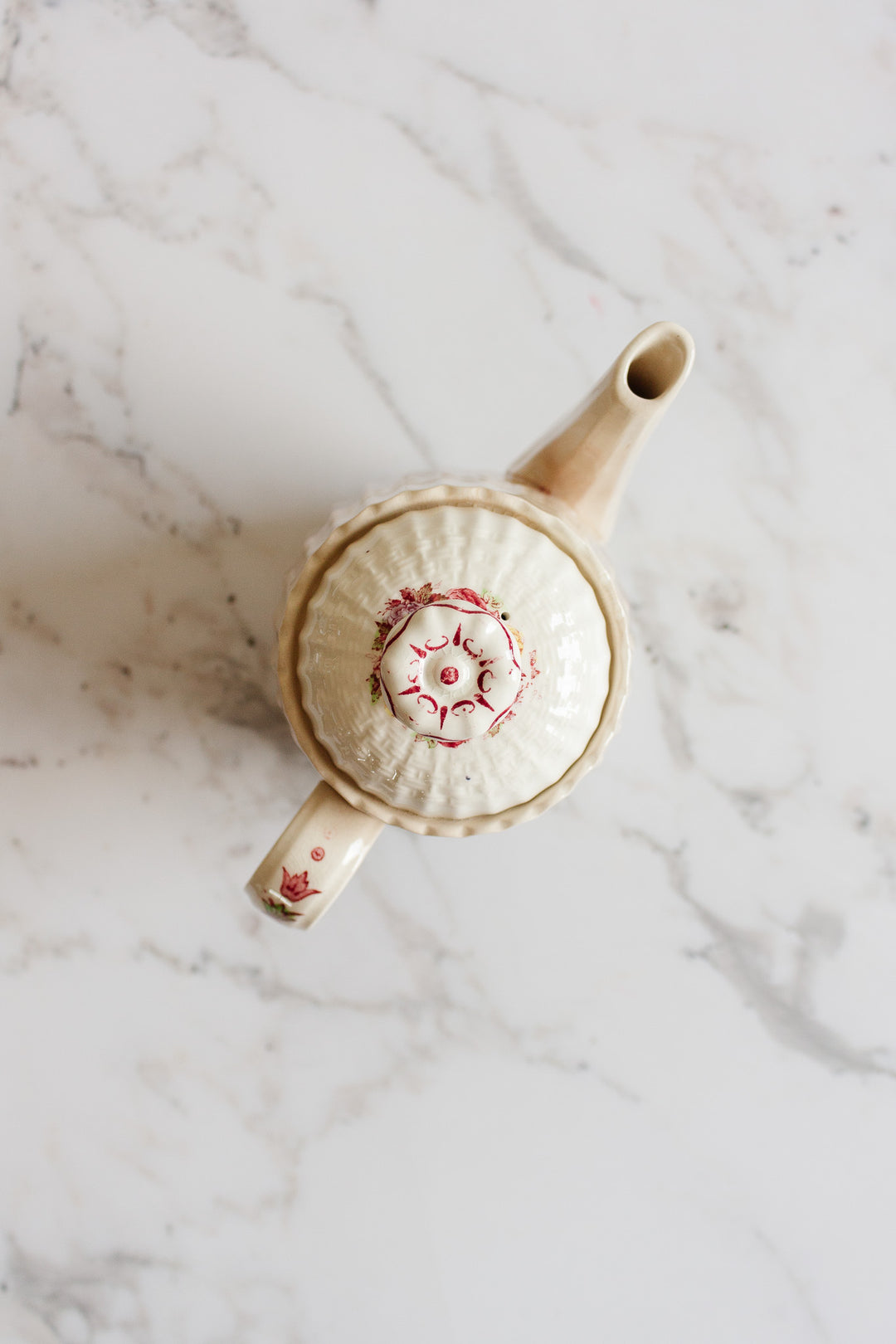 antique spode England "rose briar" floral coffee pot
