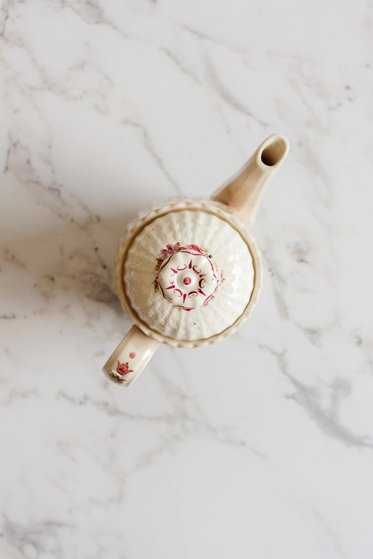 antique spode England "rose briar" floral coffee pot