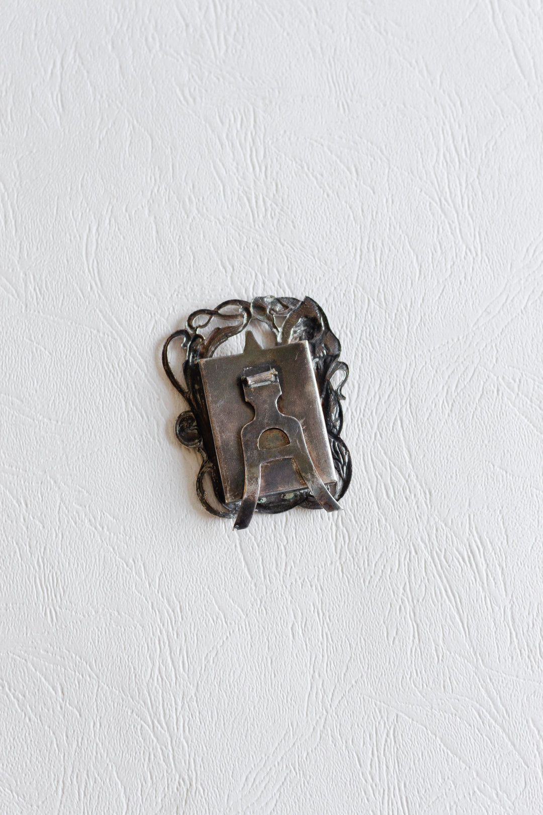 antique french cast metal art nouveau photo frame