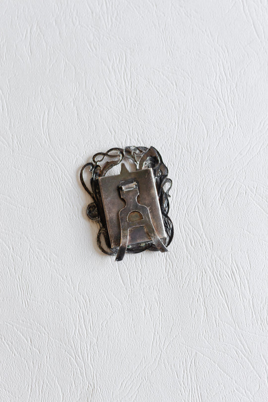 antique french cast metal art nouveau photo frame