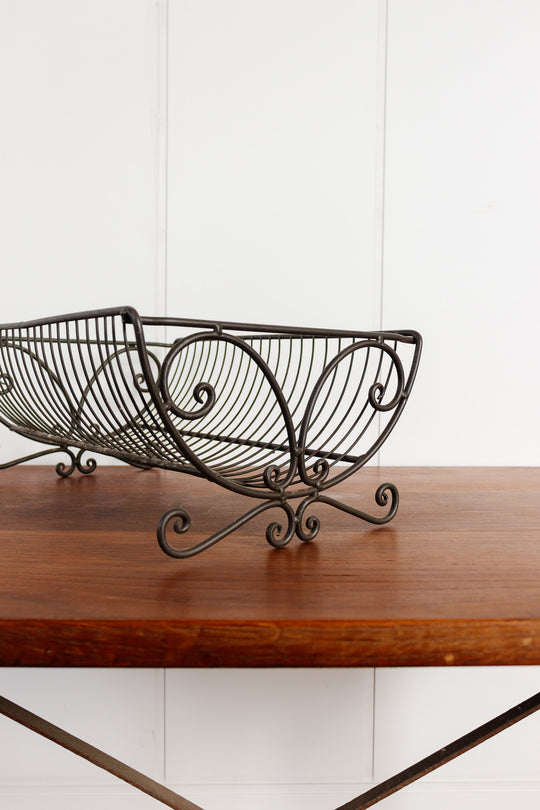 antique french metal scroll drying rack