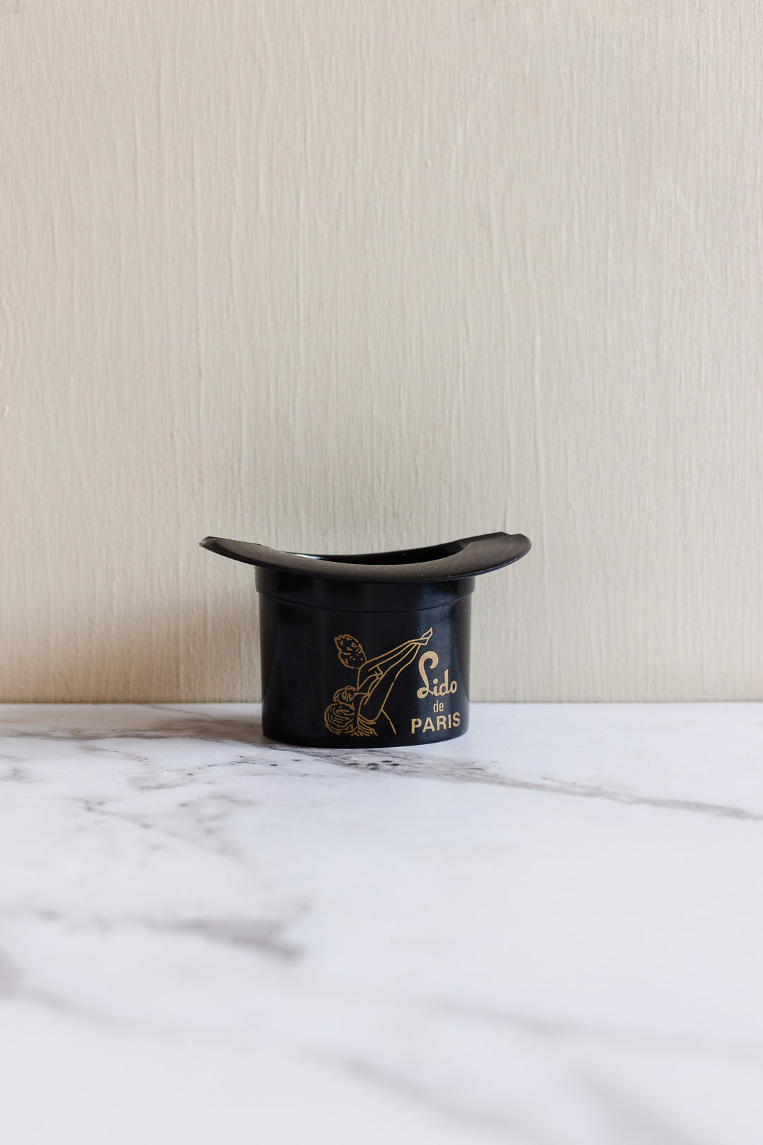 rare midcentury french "lido de paris" top hat cendrier