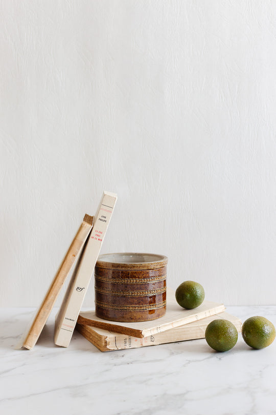 vintage french grès du Berry salt cellar