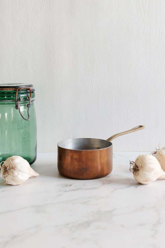 vintage french petit copper pot