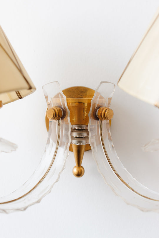 midcentury wall sconce, in the style of Jules Leleu