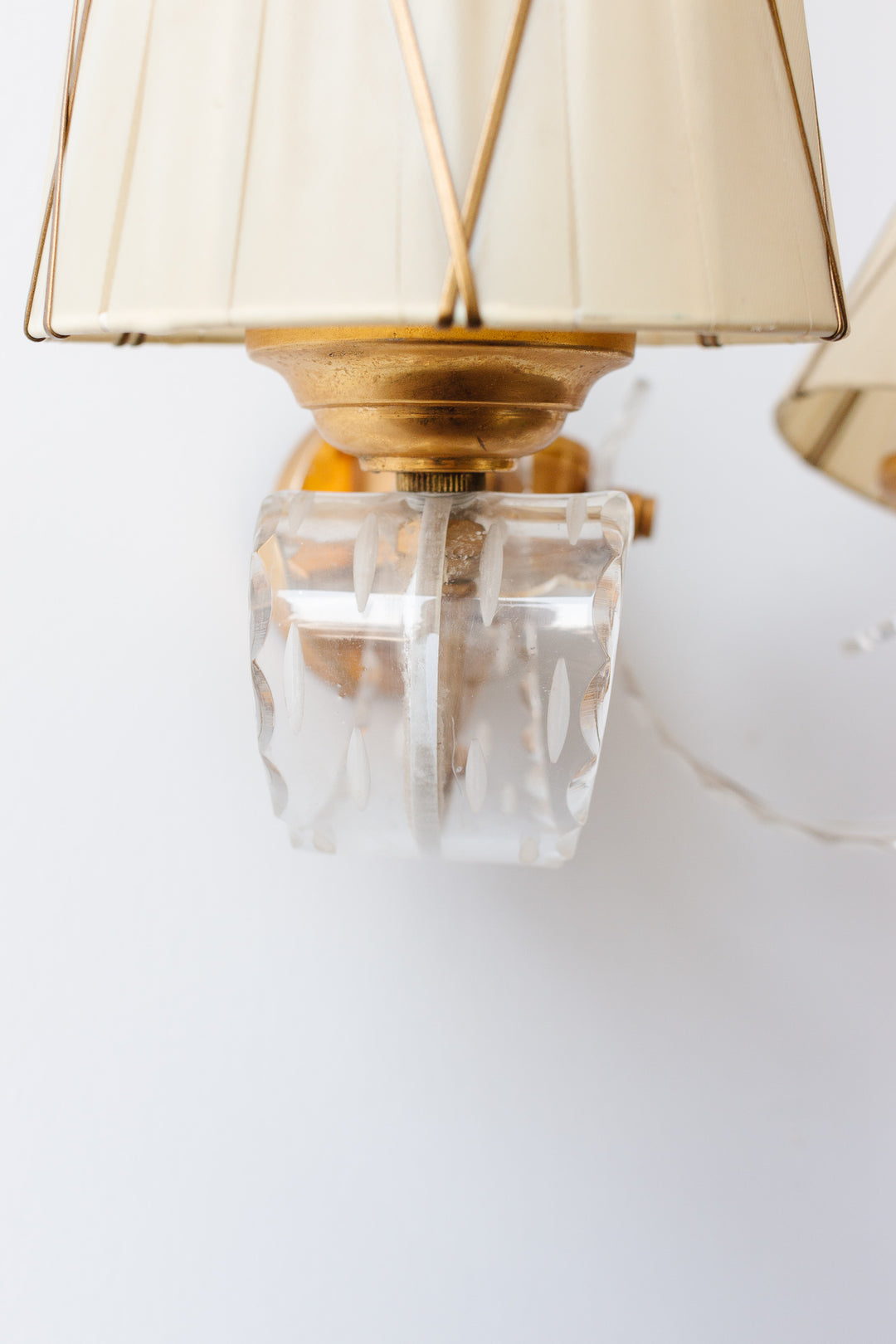 midcentury wall sconce, in the style of Jules Leleu