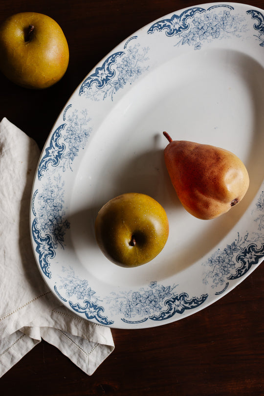 antique transferware platter by luneville circa 1890