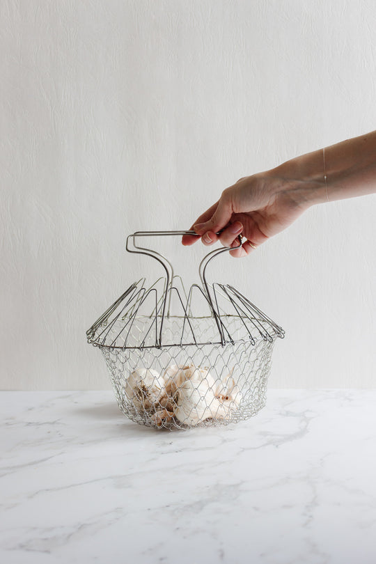 vintage french wire egg basket