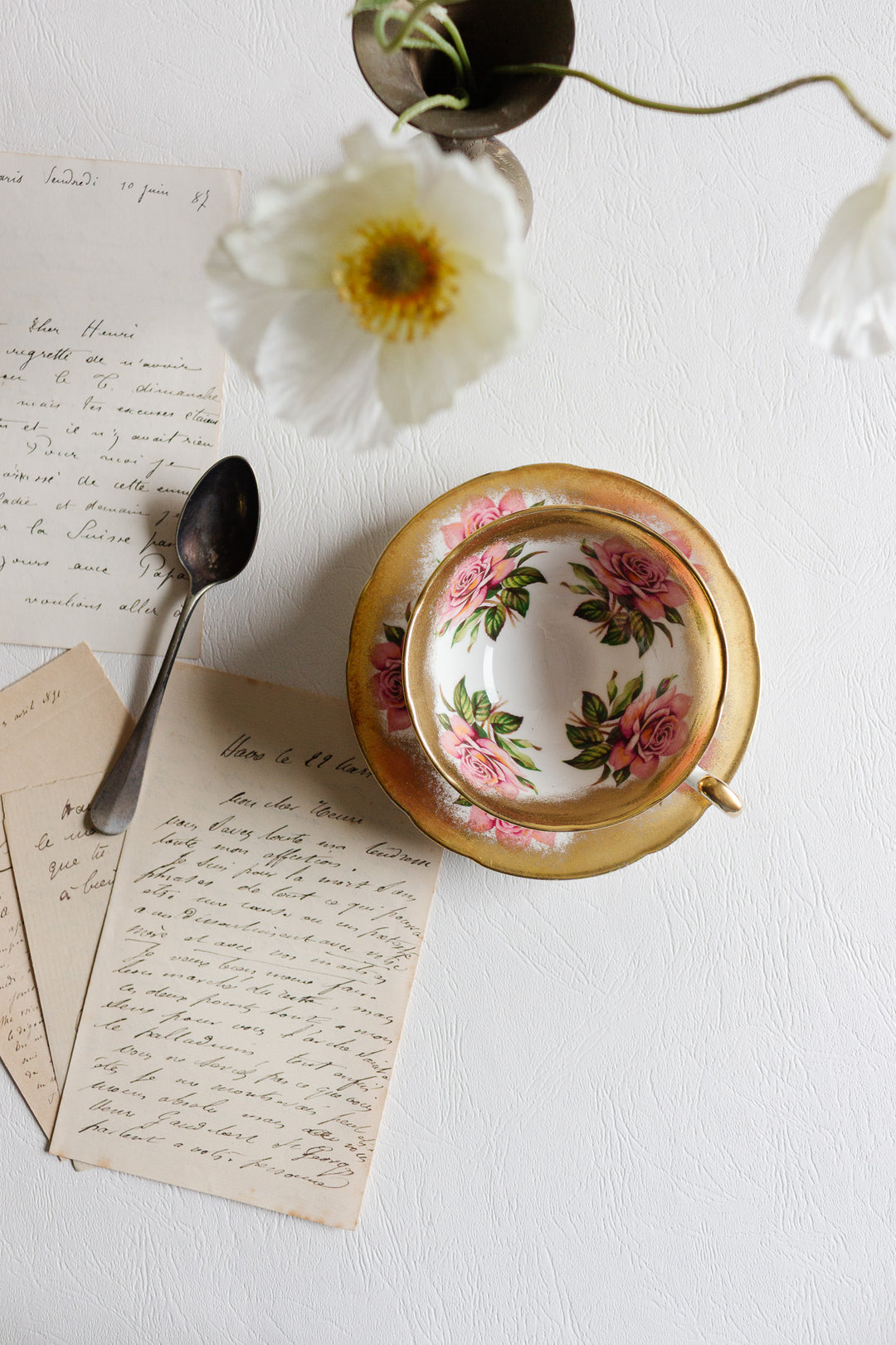 rare collectible midcentury paragon pink cabbage rose teacup and saucer