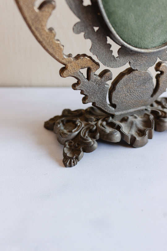 antique French petite rococo style vanity mirror