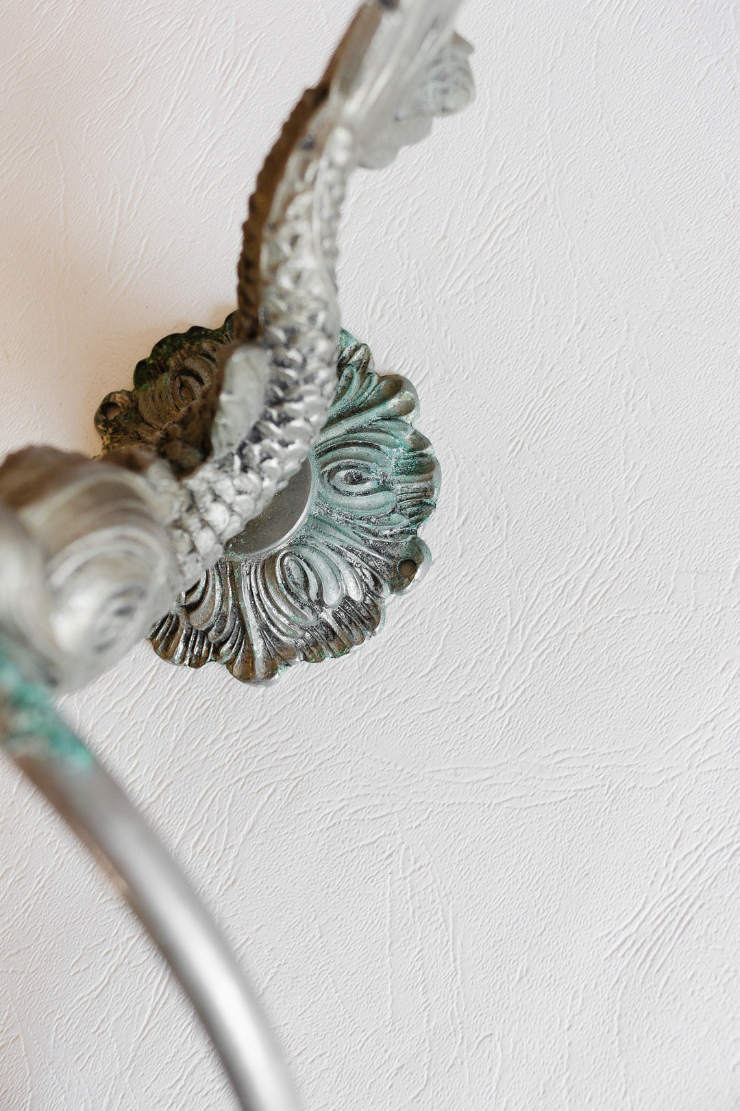 vintage brass koi fish towel ring