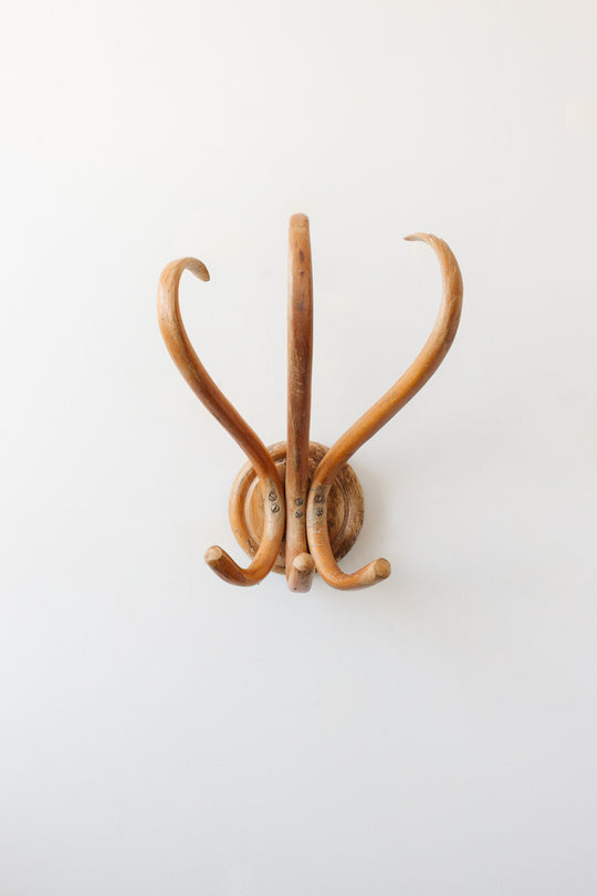 midcentury french thonet style bentwood hat rack