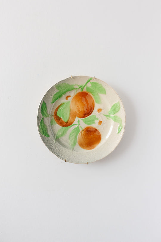 turn of the century french st. clement majolica fruit plate