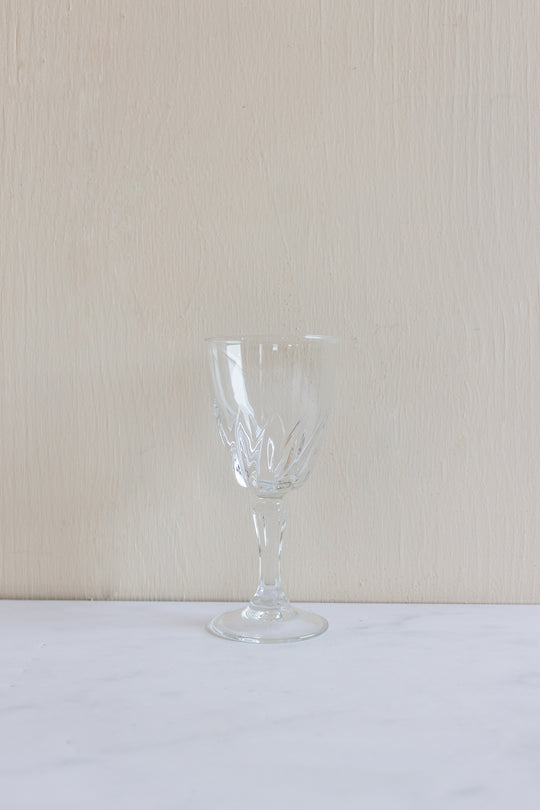 eclectic set of 6 vintage french wine glasses