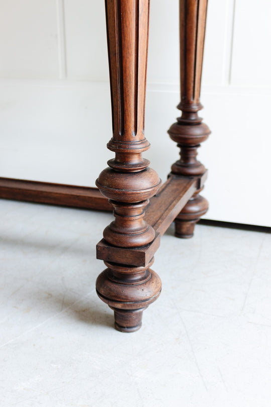 antique french walnut lion head box table