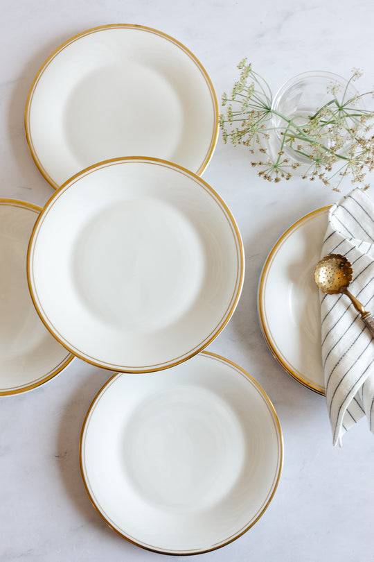 royal doulton gold concord bread plates, set of 7