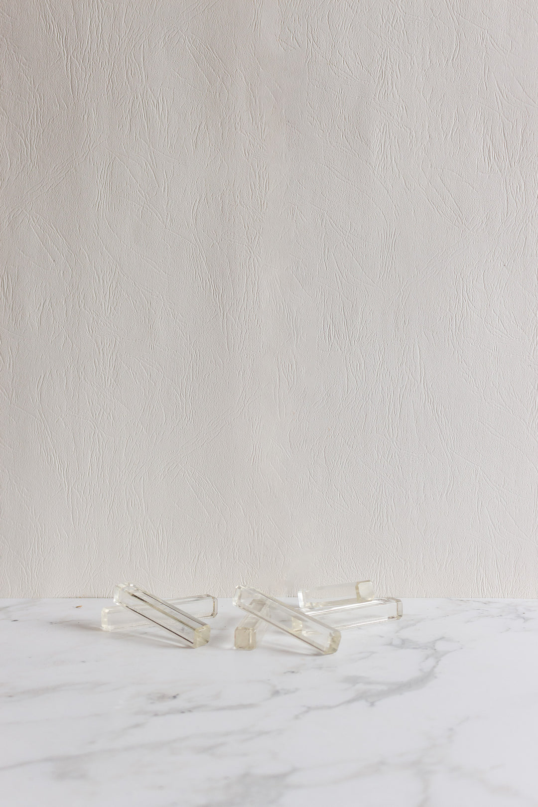 vintage french cut glass knife rests, set of 6