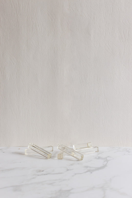 vintage french cut glass knife rests, set of 6