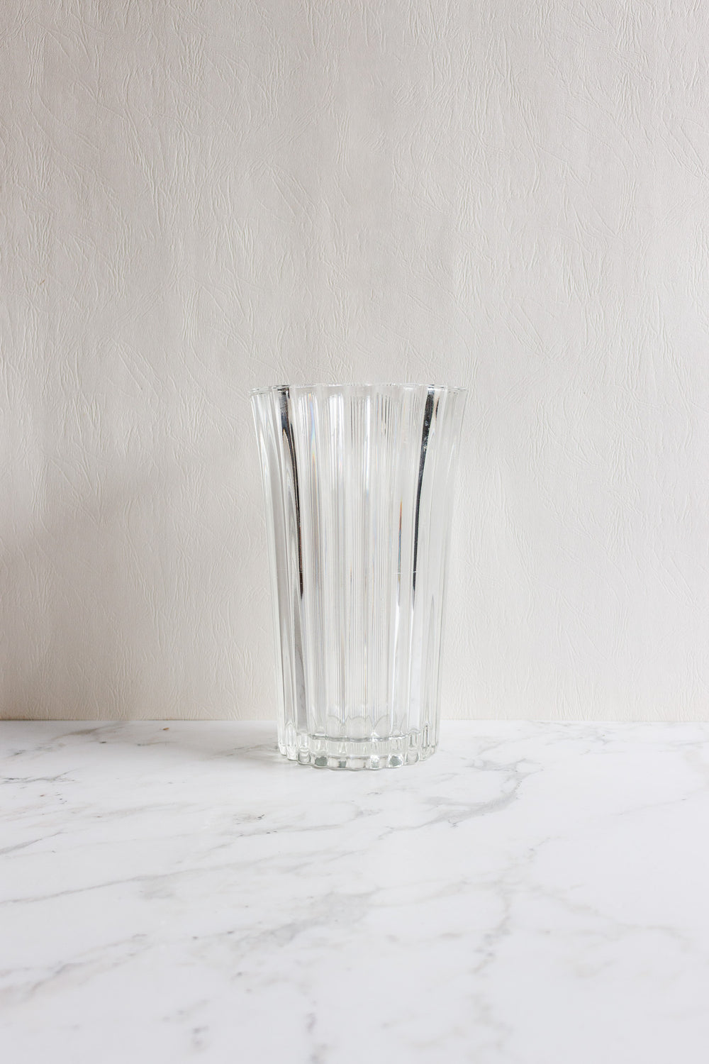 vintage french heavy glass florist vase